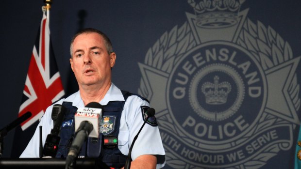 Brisbane regional duty officer Inspector Sean Cryer speaks to the media about the search and rescue operation for the missing backpacker.
