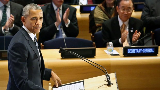 President Barack Obama used his last address to the UN General Assembly to do a stocktake of his presidency while pressing to keep Donald Trump away from the Oval Office.