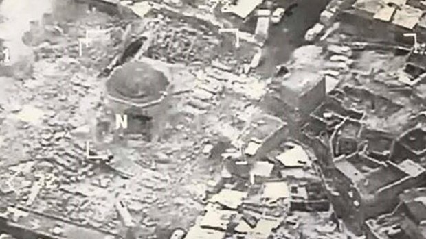 On the cusp of losing control of Mosul and with it its claim to a caliphate, the US claimed IS destroyed the al-Nuri Mosque last week.