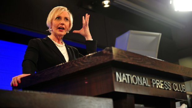 Catherine McGregor at the National Press Club in April 2015.