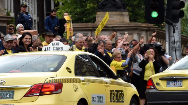 Taxi drivers and licence holders on Monday protested state government reform plans for the industry.