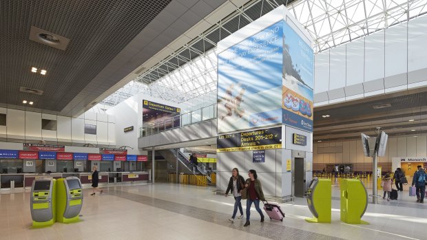 Terminal 2 check-in, Manchester airport.