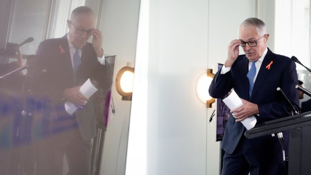 Malcolm Turnbull at a Safer Internet Day event.