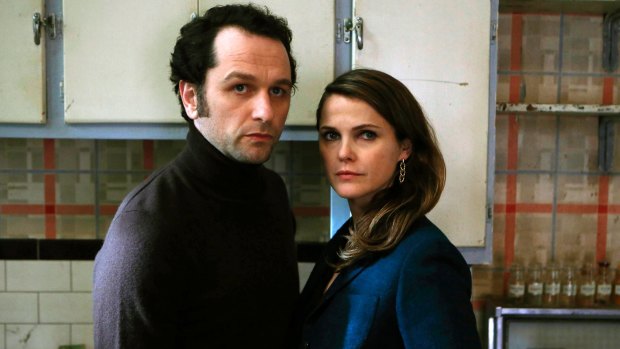 Matthew Rhys, left, and Keri Russell in The Americans.