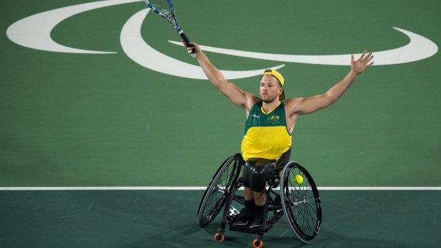 Dylan Alcott's achievements this season included winning gold in the quad singles wheelchair tennis in Rio de Janeiro.