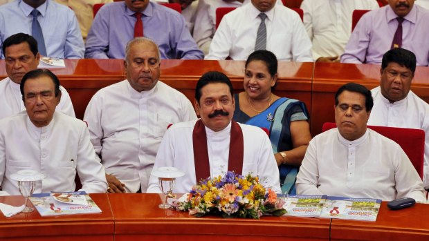 Sri Lankan President Mahinda Rajapaksa.