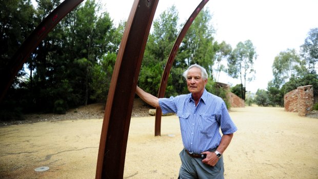 Ric Hingee, pictured at the ACT Bushfire Memorial, believes authorities still haven't learned critical lessons in bushfire preparedness from the 2003 disaster. 