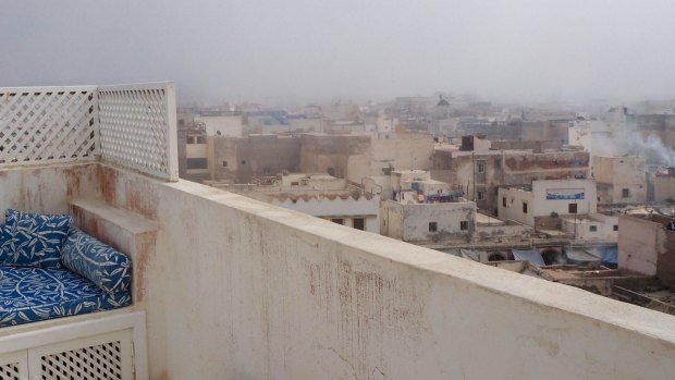 Essaouira, Africa's Wind City, from Atlantic Morocco's roof terrace.