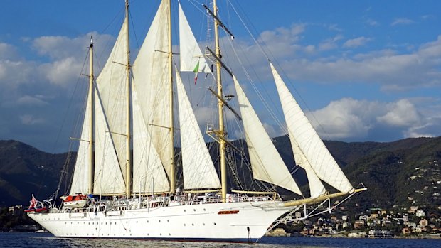 Star Flyer off Santa Margherita on the Italian Riviera.