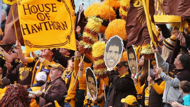 Hawthorn fans show their support  .