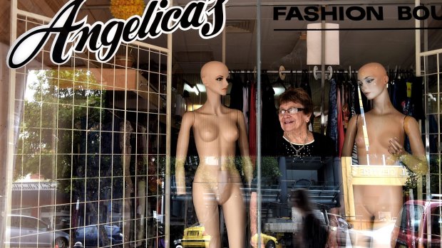 Angela Nutt in her clothing shop on Molesworth Street, Lismore.