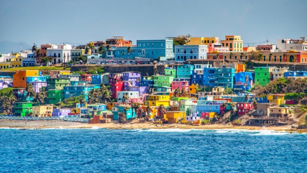 Island life and colours in San Juan, Puerto Rico. 