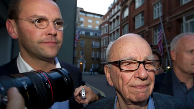 James and Rupert Murdoch: The charges against Tom Crone came in the wake of the News International phone hacking scandal that led to the closure of <i>News of the World</i>.