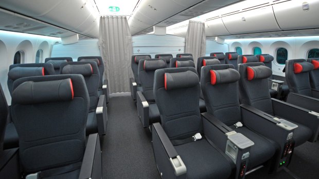 Air Canada's premium economy cabin.