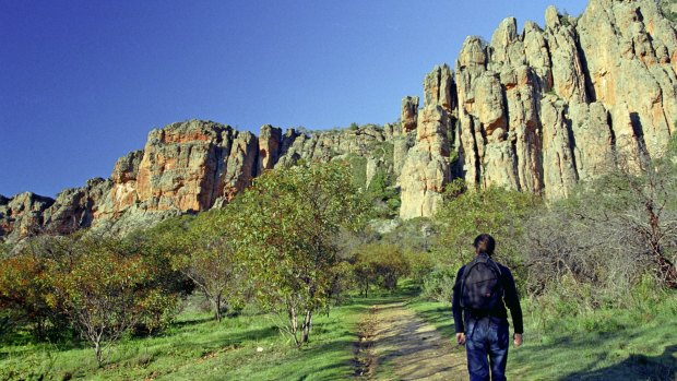 Mt. Arapiles is a popular destination for rock climbers, located near Natimuk in Victoria's west.