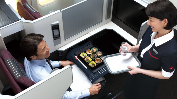 Japan Airlines' business class food is a highlight.