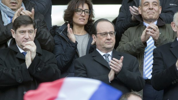 Premier entertainment: French President Francois Hollande attended the match - the first at the venue since the Paris terrorist attacks in November.