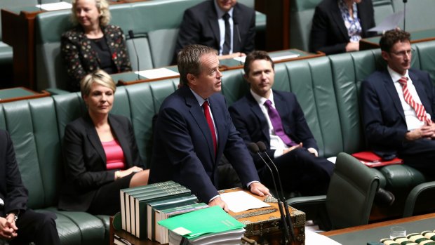Opposition leader Bill Shorten in Parliament on Thursday.