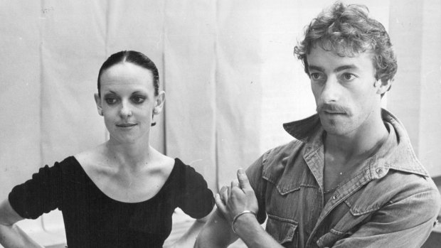 Janet Vernon and Murphy in 1976, shortly after Murphy was appointed artistic director of Dance Company NSW, which would become Sydney Dance Company.