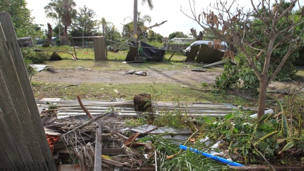 The wind ripped a path from his neighbour's property.