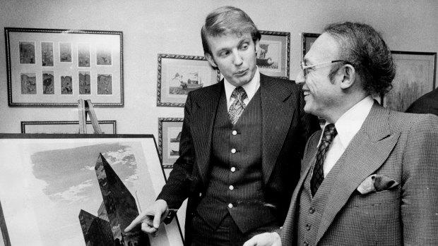 Donald Trump with Alfred Eisenpreis, New York City Economic Development Administrator, in 1976.