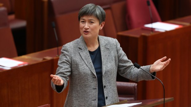 Leader of the Opposition in the Senate Senator Penny Wong in the Senate on Monday.