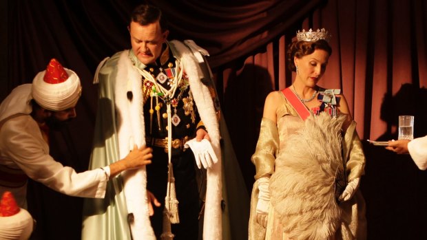 Man about the house: Hugh Bonneville 
 as Lord Mountbatten (left) and Gillian Anderson as Lady Edwina in <i>The Viceroy's House</i>.