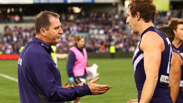 Ross Lyon experienced grand final defeat after a minor premiership at St Kilda in 2009.