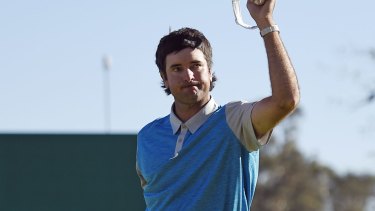 Too solid: Bubba Watson held firm and parred the final hole to take the win.