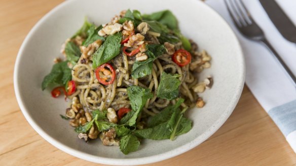 'Radical' eggplant spaghetti.