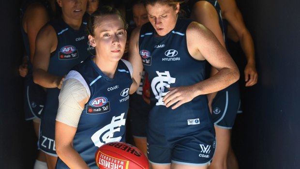 Carlton Football Club captain Lauren Arnell has played football for 13 years.