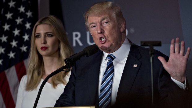 Ivanka Trump with her father Donald on the campaign trail. 
