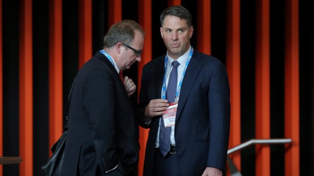 Labor immigration spokesman Richard Marles (right) with right-wing factional operative David Feeney.