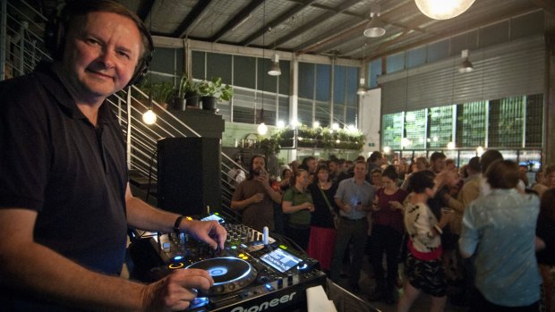 DJ Albo plays at an ALP Fundraiser in Brisbane on December 4.