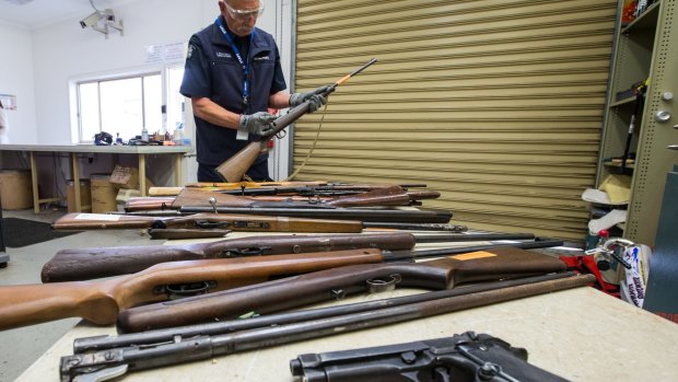 The Victoria Police Forensic Centre in Macleod, where guns are crushed.