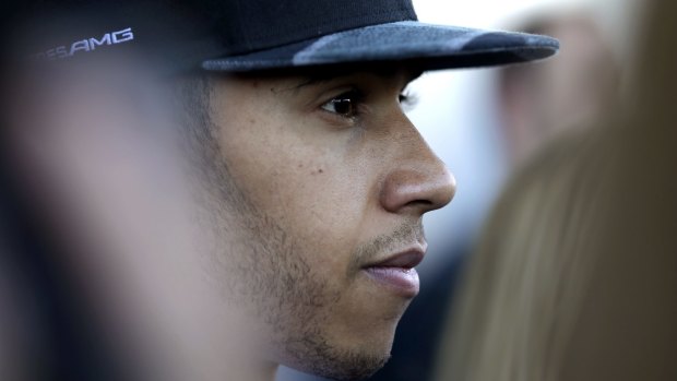 Relaxed: Mercedes driver Lewis Hamilton.