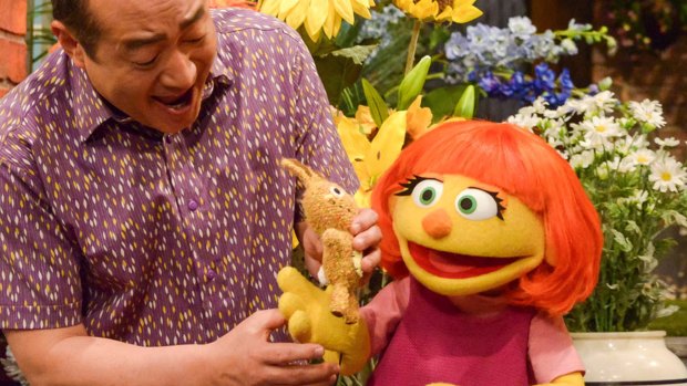 Julia, a new autistic muppet character debuting on the 47th season of <i>Sesame Street</i>.