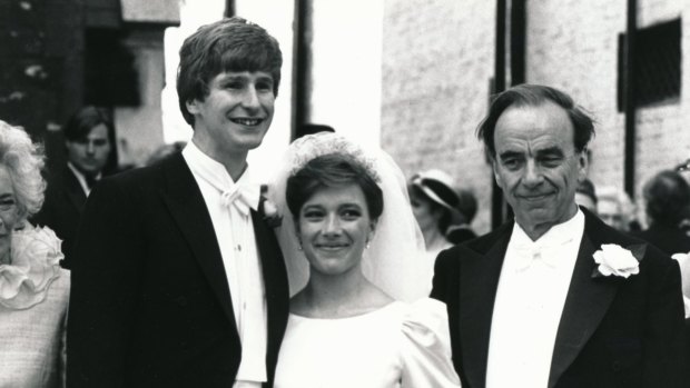 We were family: Rupert Murdoch with Crispin Odey and daughter Prudence on their wedding day.