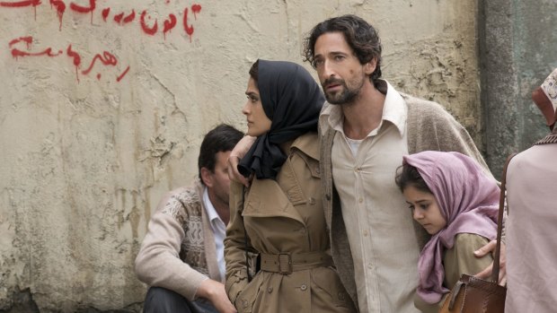 Salma Hayek and Adrien Brody in <i>Septembers of Shiraz</i>.