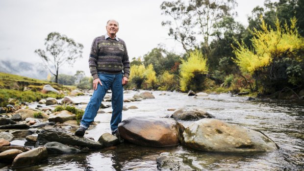 Brian Barlin from Brindabella at the Goodradigbee River. He and others are campaigning to have Brindabella Rd sealed which would improve access to the area and cut travelling times between Tumut and the ACT. 
