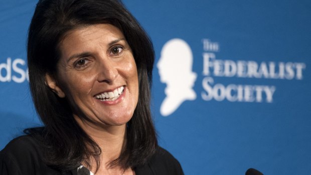 Donald Trump has chosen former critic Nikki Haley as his UN ambassador.