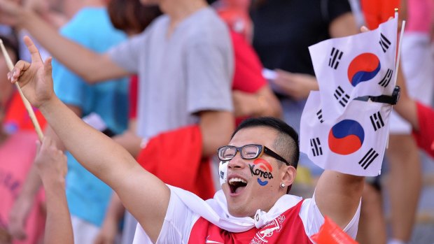 Korean fans have helped to keep Asian Cup crowds at Suncorp Stadium humming.