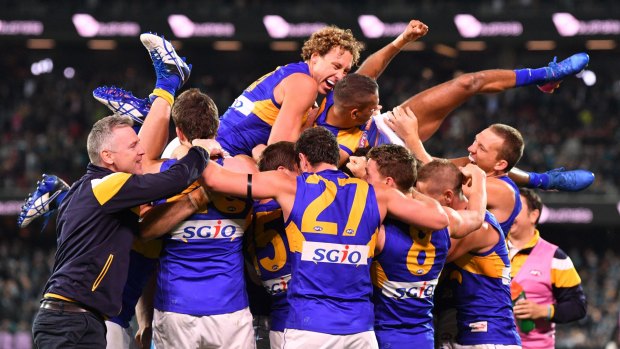 The Eagles were literally flying high after the epic, final-siren win.