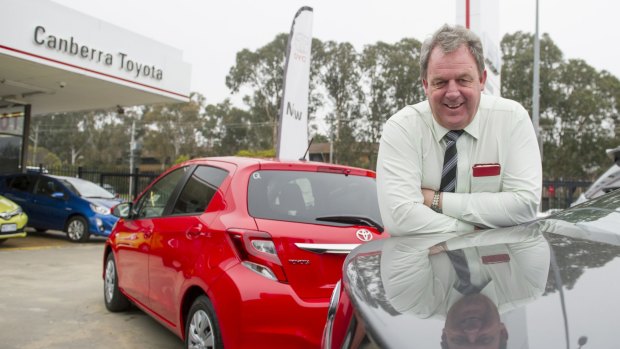 Popular cars: Kevin Bramboeck of Canberra Toyota.