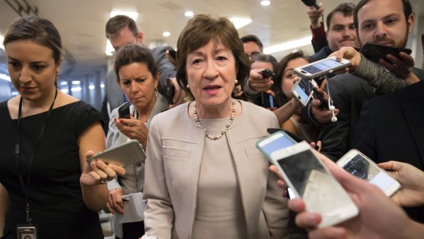 Republican Senator Susan Collins, who was caught on a hot mic discussing the president.