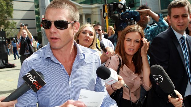 Ben Cousins after a court appearance in 2012. 