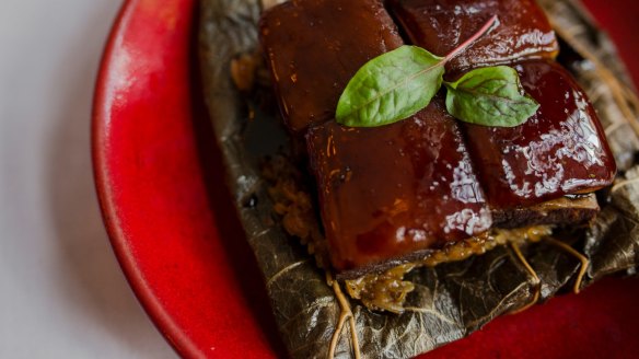 Go-to dish: Pork belly in lotus leaf.