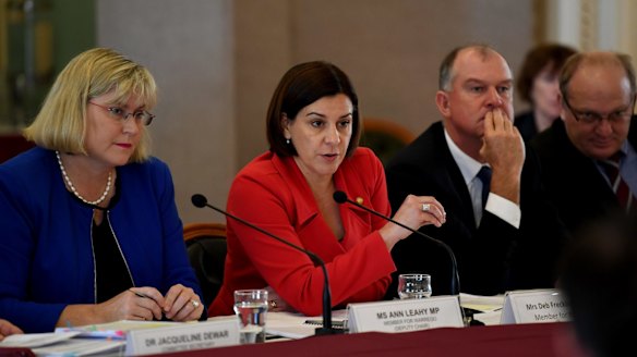 Member for Nanango Deb Frecklington questions Ms Trad.