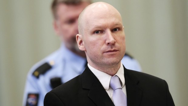 Right wing extremist Anders Breivik in court in March 2016.