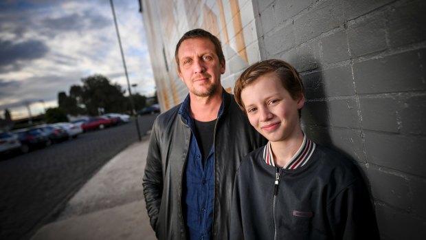 Damian Hill and stepson Ty Perham, who star in West of Sunshine.
